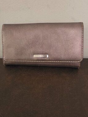 Vintage Nine West Brown Faux Leather Tri Fold Ladies Wallet